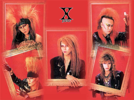Band nhạc X Japan với 5 thành viên.